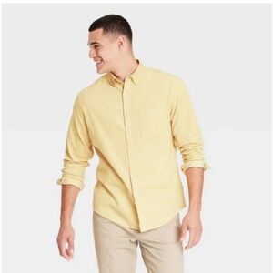 Goodfellow & Co Men's Yellow Corduroy Shirt NWT Size M